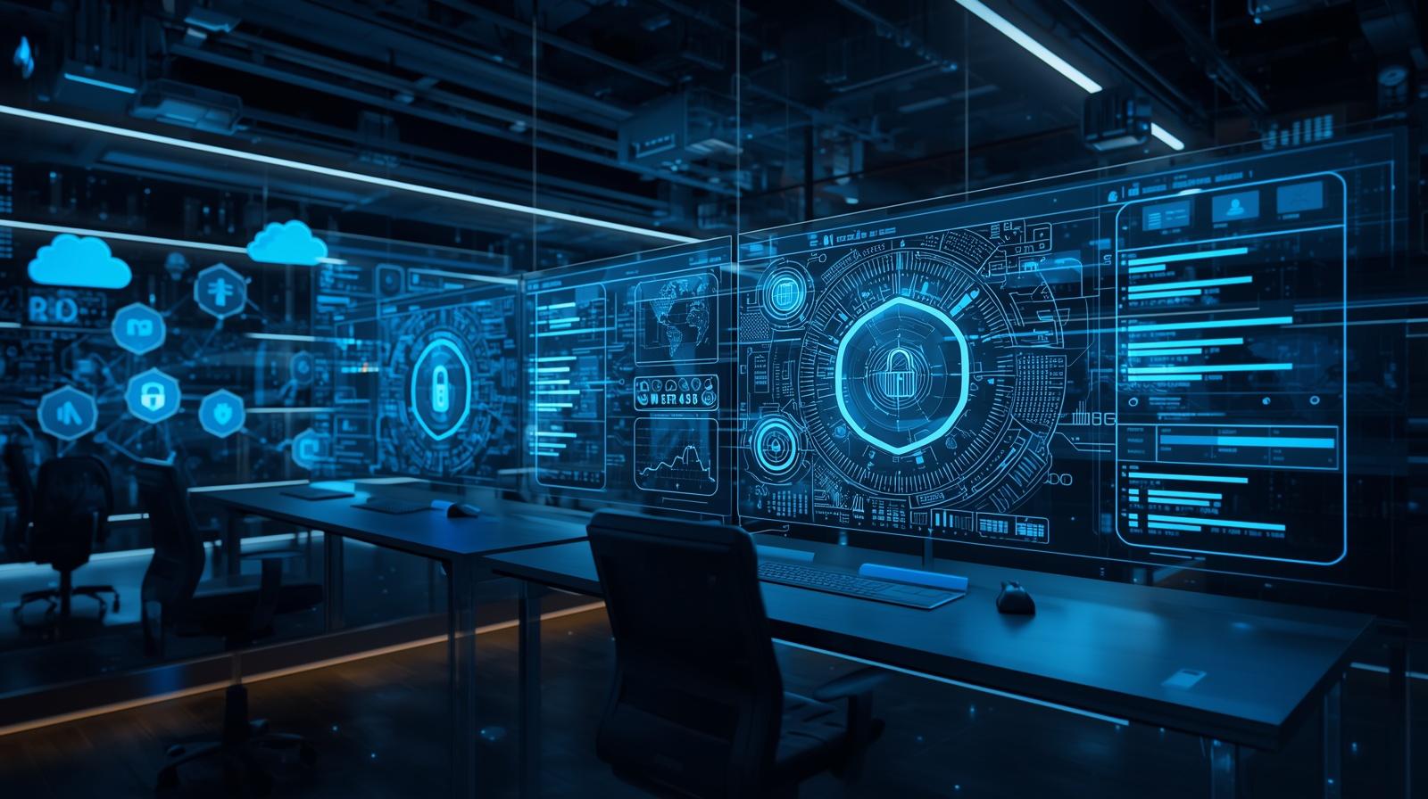 Business data security systems protecting enterprise operations and cloud infrastructure